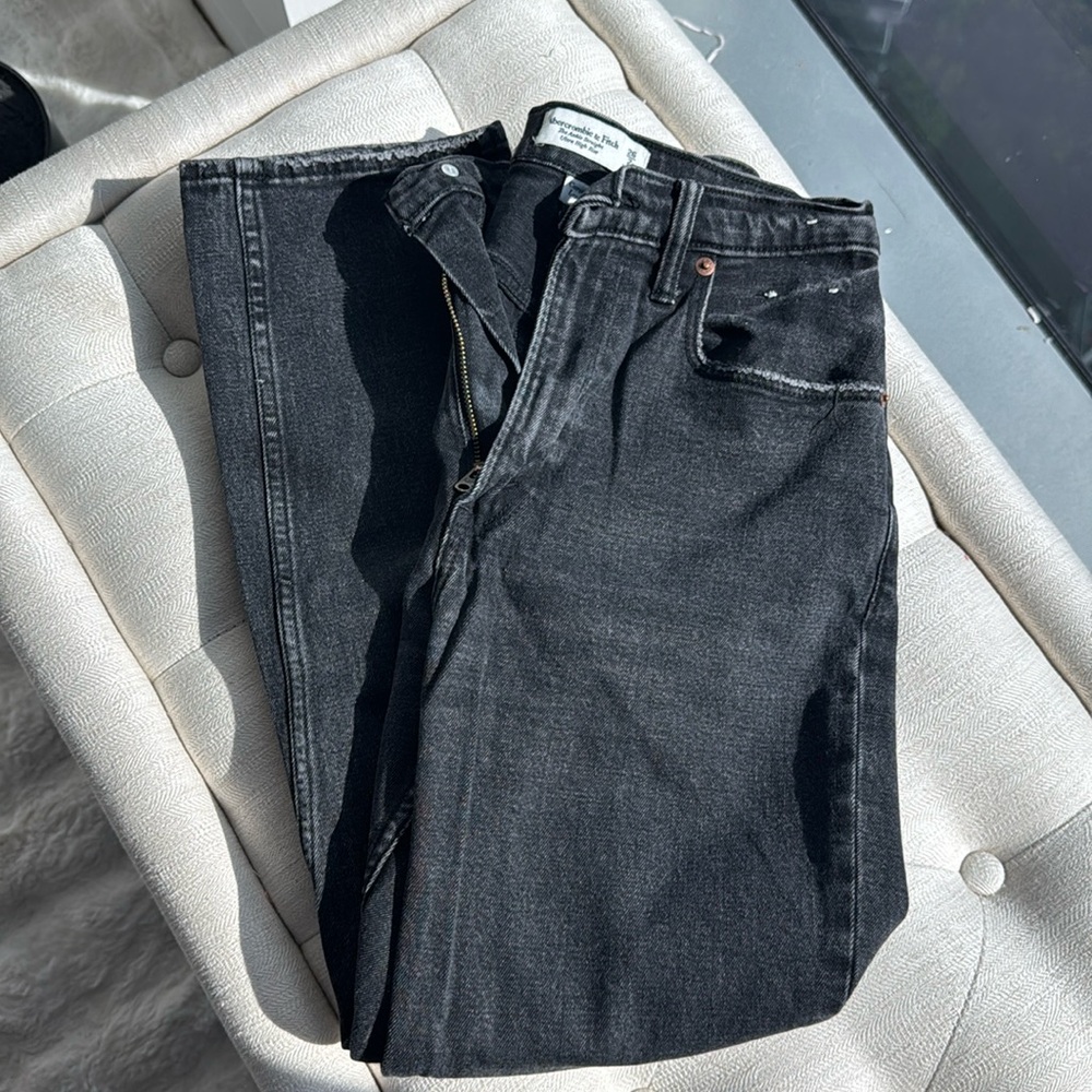 Abercrombie ankle straight high rise jeans curve love